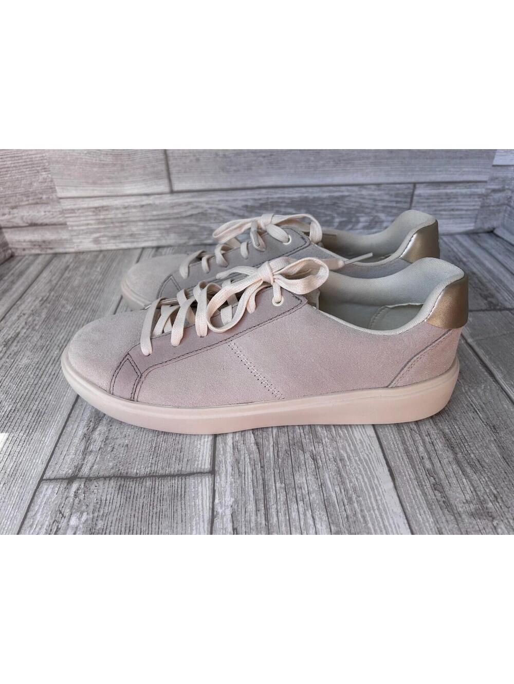 Cole Haan Women’s GC Coaster Sneakers Ivory Suede Gold Size 9B W32152 New in Box - Picture 5 of 6